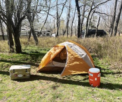 Tent Set Up Shenandoah National Park Yeti Cooler.